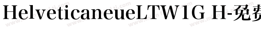 HelveticaneueLTW1G H字体转换